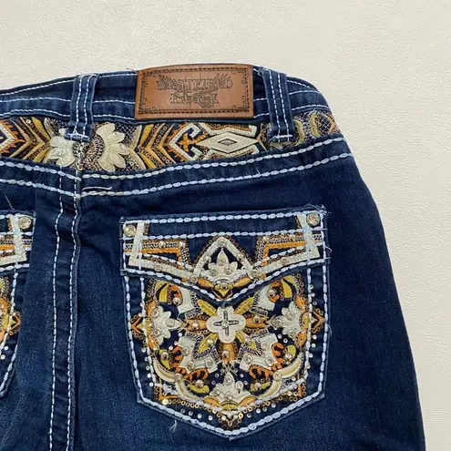 Westfield Eagle Dark Wash Bootcut Jeans Size 5 – Contrast Stitching, Western Sty