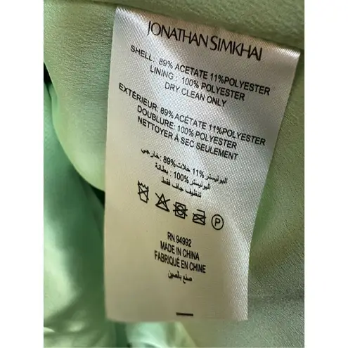 Jonathan Simkhai Edna Off the Shoulder Mini Dress Size 4 Green