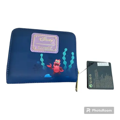 Lounge Fly The Little Mermaid Ariel Under the Sea Small Zip Wallet - Image 2