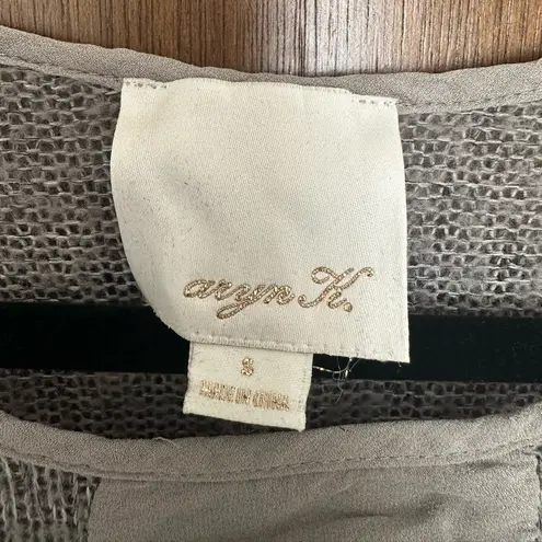 Aryn K . Gray Dolman Sleeve Mixed Media Wool/Silk Sweater Size S Long Sle…