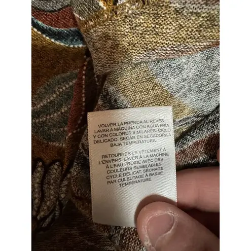 Alfred Dunner Women Size Large Autumn Weekend Sweater Floral Stretch Fall Light