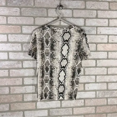 Maje Tonia Python Snakeskin Print Short Sleeve Crewneck T Shirt Size 1