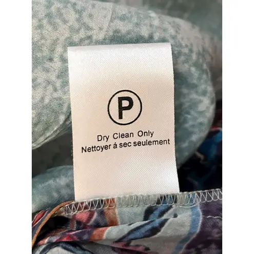 Vineet Bahl Womens Anthropologie Blue Multicolor Indie Long Sleeve Top Small