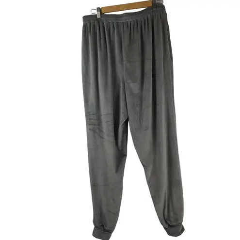 SKIMS EUC  Velour Jogger Womens Size L Grey Lounger Athleisure Soft Zip Pocket Pa