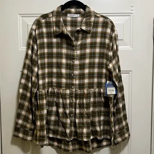 Arizona Jeans Arizona Jean Co Women’s Long Sleeves Flannel Button down Cotton Plaid Shirt Sz S