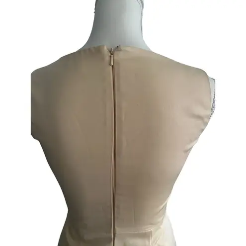 PAULE KA Womens Cream Bow Silk Dress Size 36