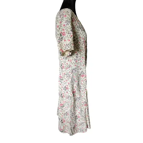 Melissa M.H.M. Harper Vintage 90s Cottagecore Witchy Prairie Floral Midi Dress