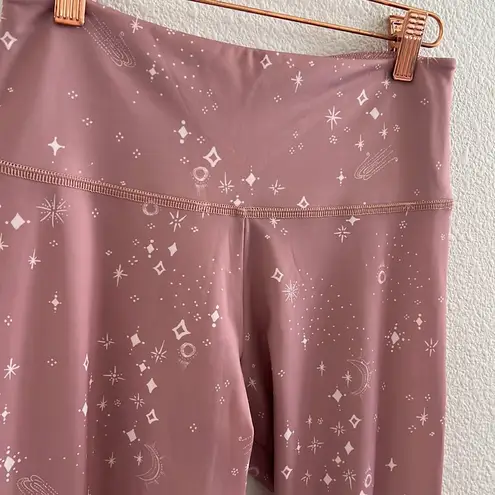 Onzie Hot Yoga High Rise Legging Pink Hue with Star Constellation Print XS