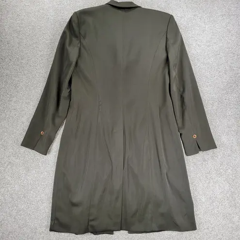 Mixit Longline Jacket Womens 12 Tall Green Stretch Notch Lapel Back Slit Career