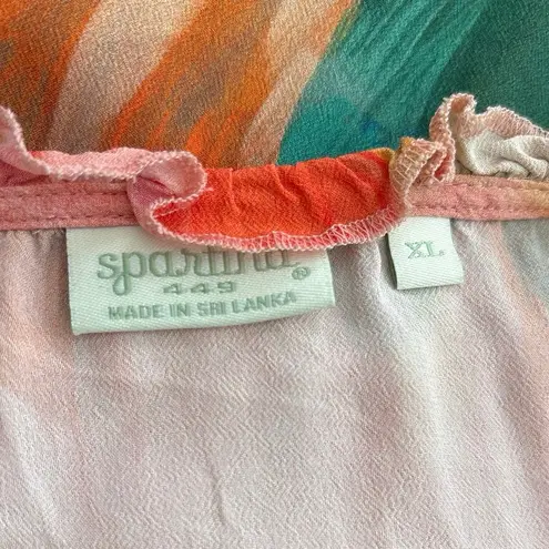 Spartina 449 Olivia Dress Botanic Garden Painted Spots Watercolor Size XL FLAW