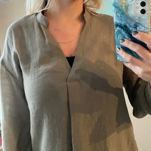 Sage olive green blouse