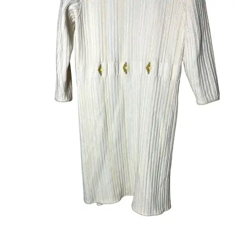 Vintage Cream Chunky Knit Long Duster Cardigan Size undefined