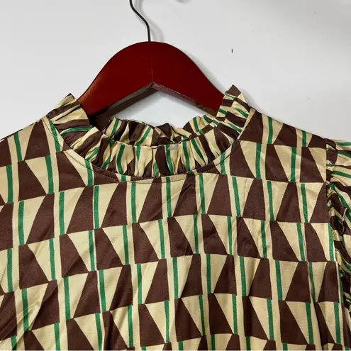 New KITRI Savannah Chocolate Tile Midi Dress sz US 2