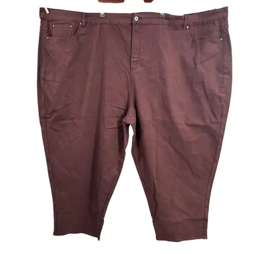 Universal Standard Women's Plus Size 40 Burgundy Stretch 5-Pocket Pant Jean New