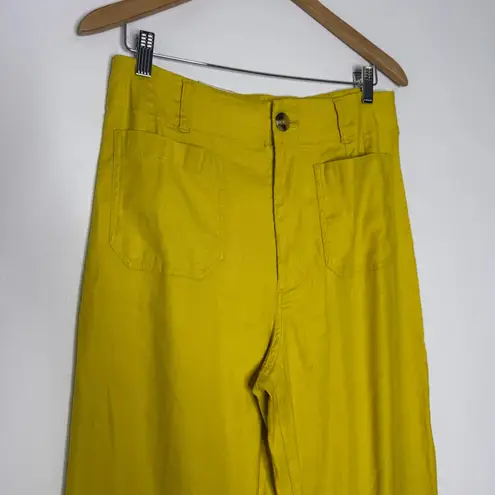 Maeve The Colette Wide Leg Pants Yellow Size 30 Tall NWT Anthropologie