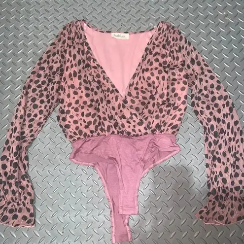Peach Love California Peach love pink cheetah bodysuit