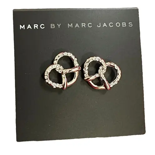 Marc by Marc Jacobs Silver Logo Stud Earrings