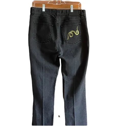 LRL Lauren Jeans CO. Ralph Lauren Classic Black womens Bk Jeans size 10 snake