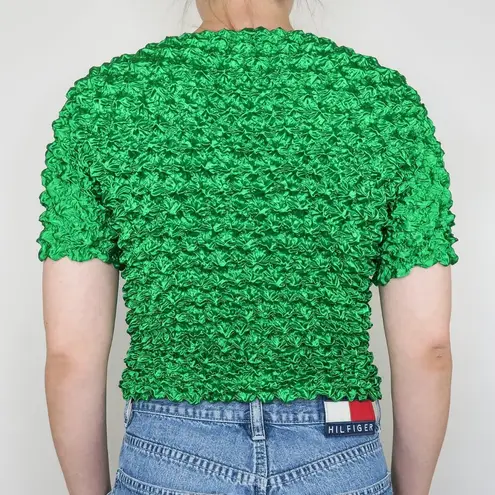 Vintage 90s Green Bubble Popcorn Shirt Size M