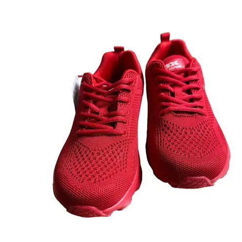 RBX Size 7 Athletic Mesh Lace Up Running Sneakers Shoes Red