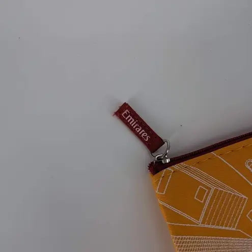 Emirates Small Orange and White Cosmetic Toiletries Bag Accessories Travel Pouch