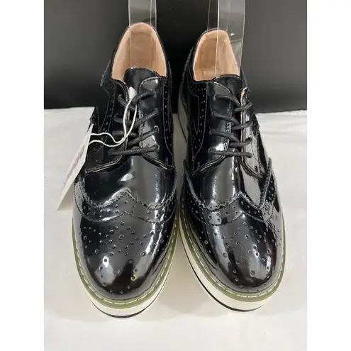 DADAWEN Women's Black Platform Oxford Size 8.5 SKU 6216