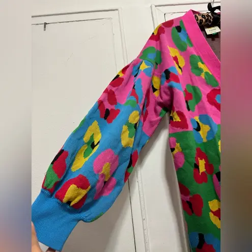 Farm Rio NWOT Mixed Fun Leopards Cardigan Small $195