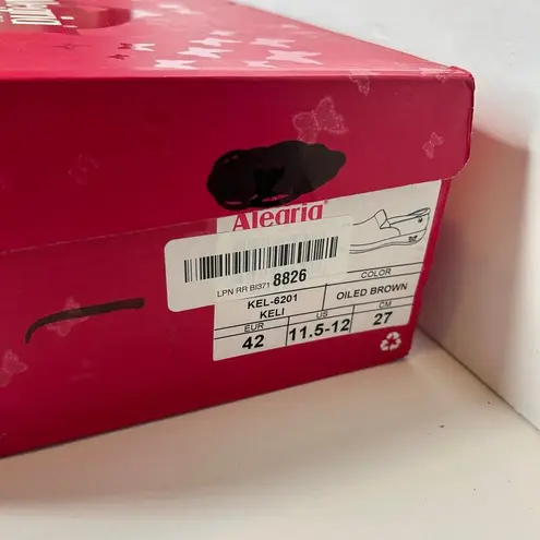 Alegria New Brown Leather Keli Clogs professional slip on 42 oiled brown