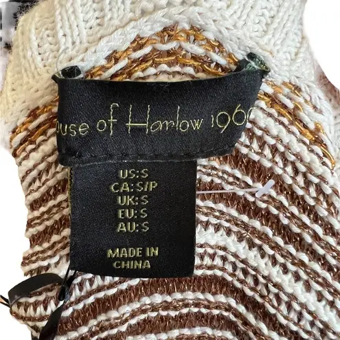 House of Harlow 1960 Crochet Knit Crop Cardigan