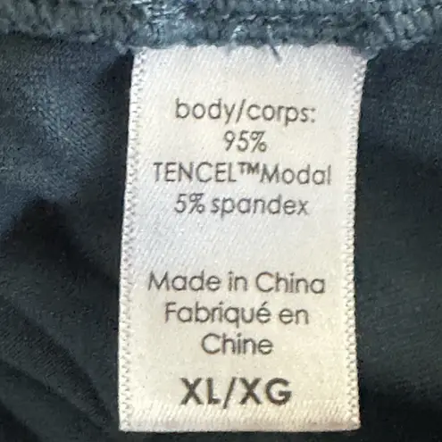 Eberjay Eberjey Henry Tencel Pajama Henley Shirt Size XL Green Long Sleeve Relaxed Soft