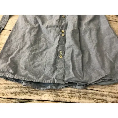 Denim Jean Skirt Tie Bow Mini Short Wrap Lined Small USA Short Juniors Festival Blue