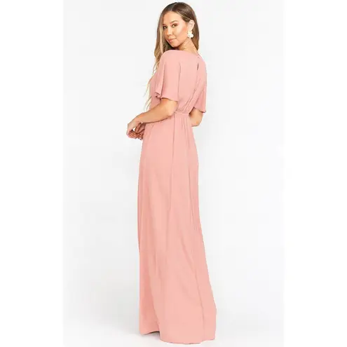 Show Me Your Mumu  Emily Empire Maxi Dress in Rustic Mauve Crisp M NWT