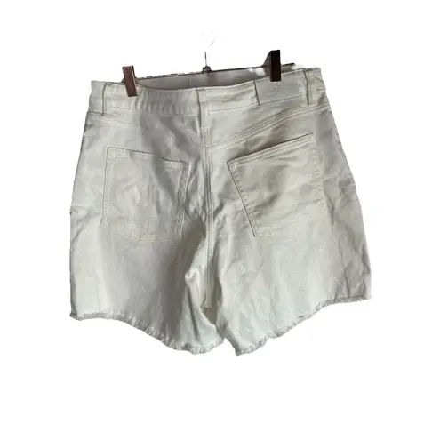 Ralph Lauren Lauren ‎ Shorts Mom Jeans Cotton Size 14 White High Waist Cut Offs