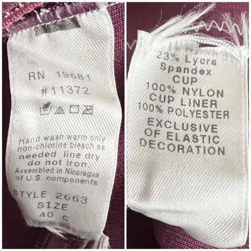 Cupid 40C American VINTAGE 90s Purple Hand Dyed Elastic Pullover Bustier Size undefined