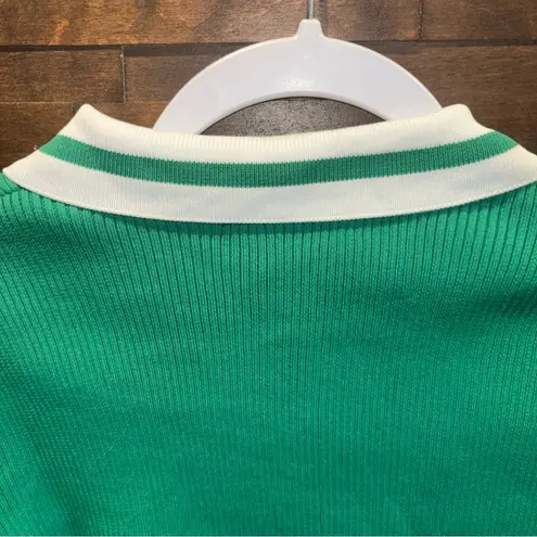JOLIE & Joy GREEN XL JR. MONOGRAM A RIBBED CROPPED PREPPY PULLOVER Size undefined - Image 11