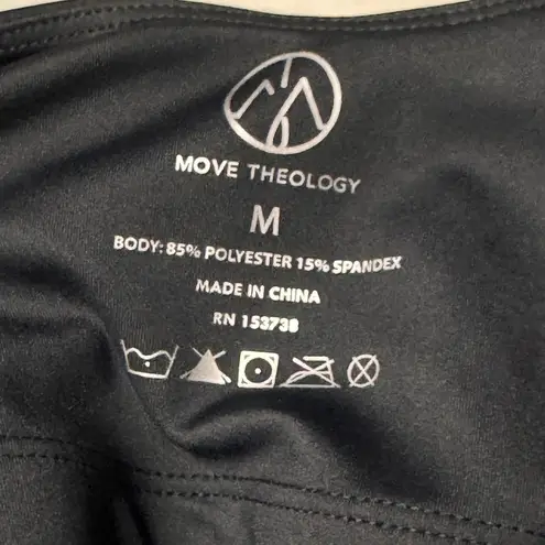 Move Theology Women's black Athletic Sporty Black and White Jumpsuit Sz M NWT Size M