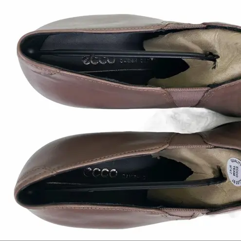 Ecco Shape 55 Plateau Stack Leather Bootie Womens Size EU 40 US 9-9.5 NEW