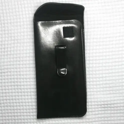 Black Vinyl Eyeglasses Sunglasses Pouch Case with Belt Pocket Clip