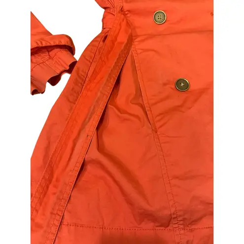 Michael by Michael Kors Orange/Coral Trench Rain Lightweight Coat Sz.Medium GUC Orange
