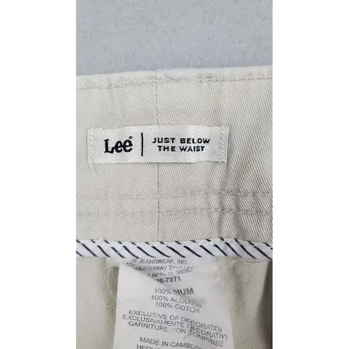 Lee  Jeans Womens 12M Khaki Cargo Utility Pants Cotton Light Wash