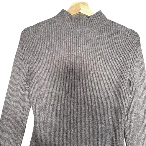 Nordstrom Vici Collection NEW Newtown Mock Neck Knit Midi Dress Sz M MSRP $56 Gray Size M