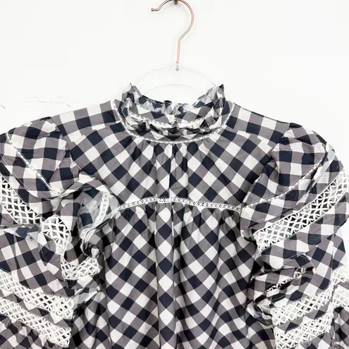 Marie Oliver Que Blouse Indigo Plaid