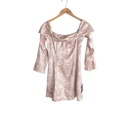 Lulus Truly Yours Blush Satin Jacquard Off