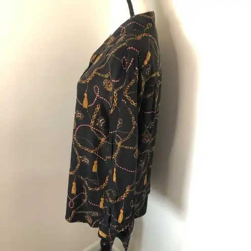 Valerie Stevens Vintage 100% Silk Button Down Blouse