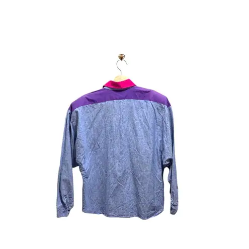 Roper Vintage Embroidered Western Shirt Blue Size M Retro Country Festival Boho Size M