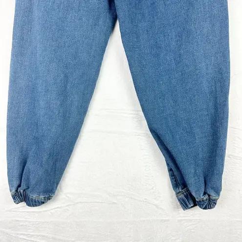 BlankNYC Denim Mom Jogger Jeans Size 27 Balloon Leg Elastic Waist Blue
