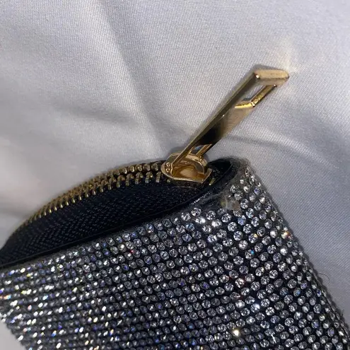 Zip around wallet BEAUTIFUL CLEAR RHINESTONES sparkling wallet Silver