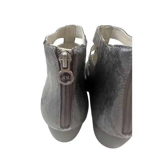 Jambu Gray Snake Print Memory Foam Comfort Zip Up Shoes Size 9.5