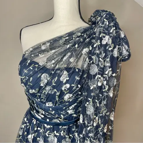 Lulus Whimsical Allure Navy Mesh Embroidered One