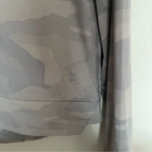 Spyder Active Women's Gray Camo Hoodie, Hooded Sweatshirt Size Small